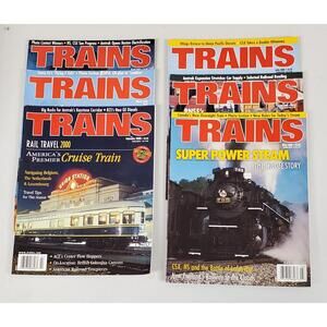 Lot 6 Vintage 2000 Trains Magazines Feb-Jul | Cruise Train & Steam Covers